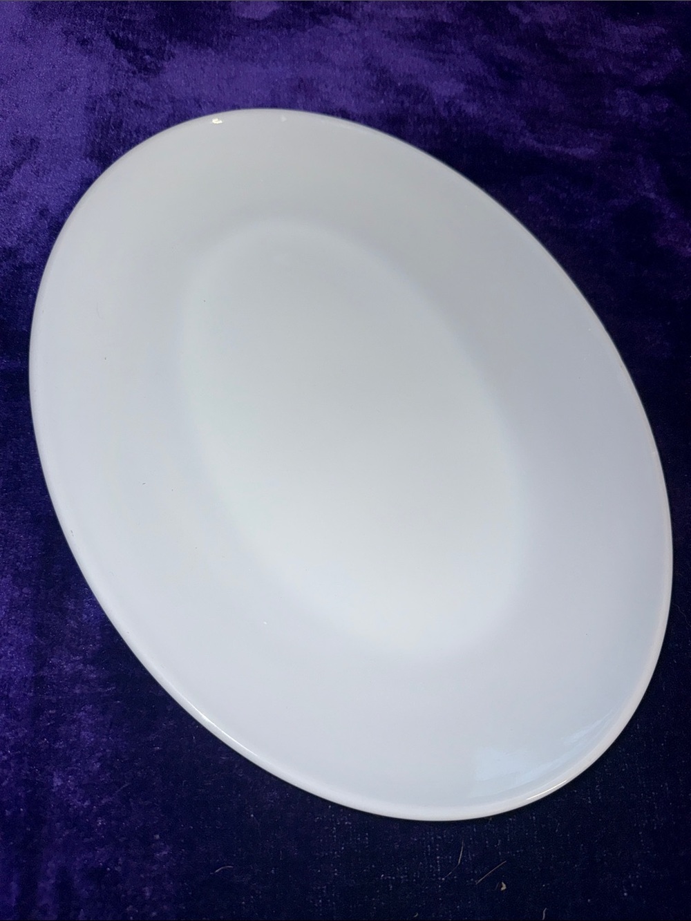 Vintage 60s fire king Milk Glass Ceramic Serving Platter - Classic Home Dining